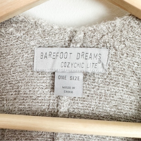 Barefoot Dreams cozychic lite grey weekend wrap open front cardigan - Picture 3 of 8